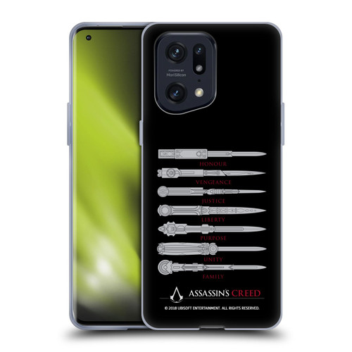 Assassin's Creed Legacy Typography Blades Soft Gel Case for OPPO Find X5 Pro