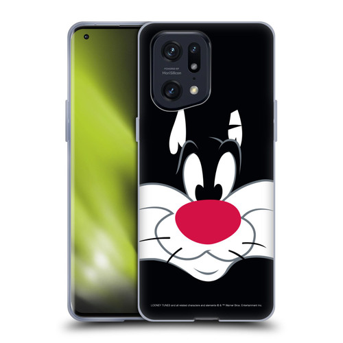 Looney Tunes Full Face Sylvester The Cat Soft Gel Case for OPPO Find X5 Pro