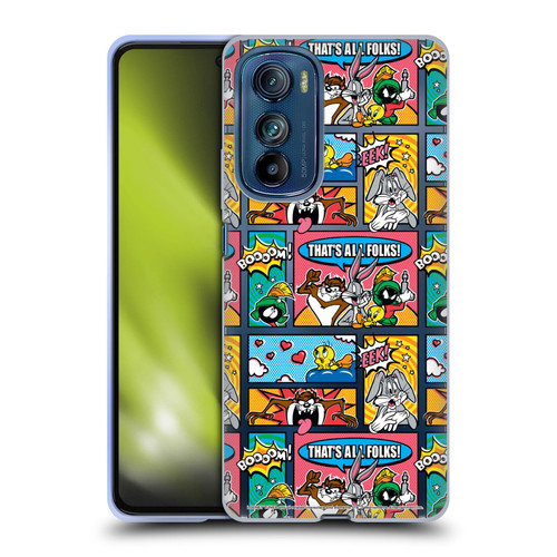 Looney Tunes Patterns Comics Soft Gel Case for Motorola Edge 30