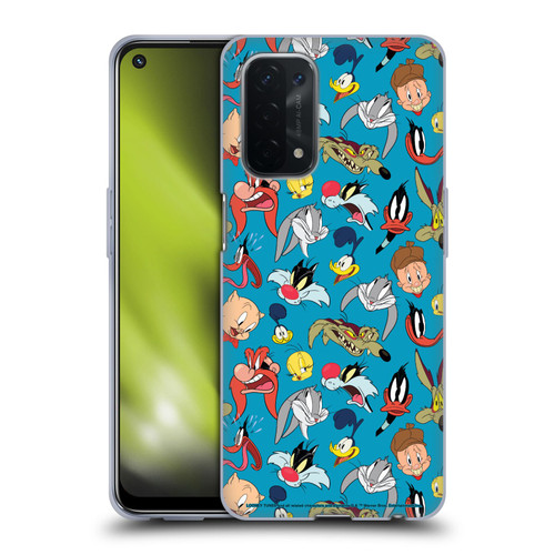 Looney Tunes Patterns Head Shots Soft Gel Case for OPPO A54 5G