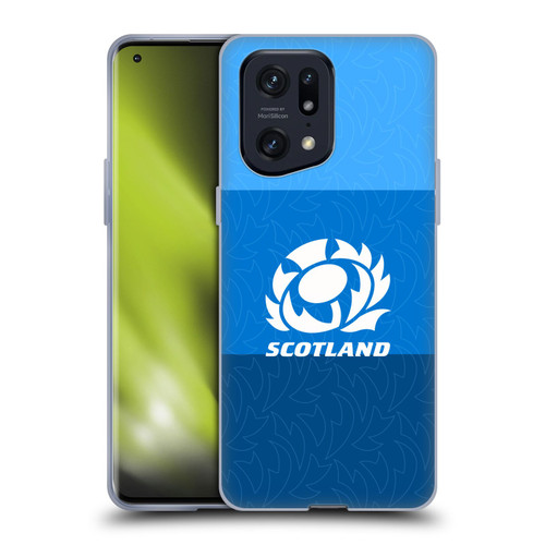 Scotland Rugby Graphics Stripes Pattern Soft Gel Case for OPPO Find X5 Pro