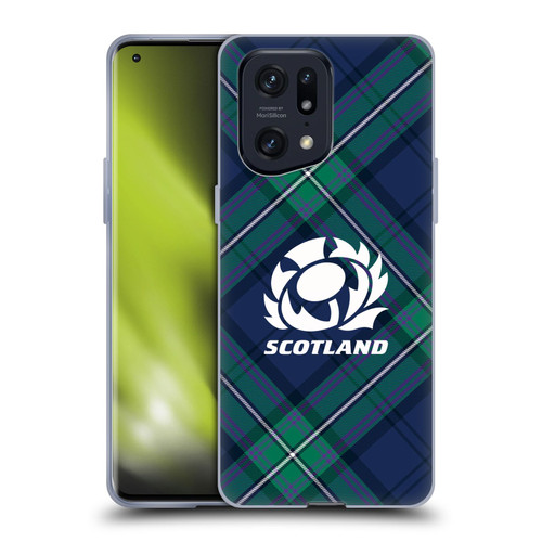 Scotland Rugby Graphics Tartan Oversized Soft Gel Case for OPPO Find X5 Pro