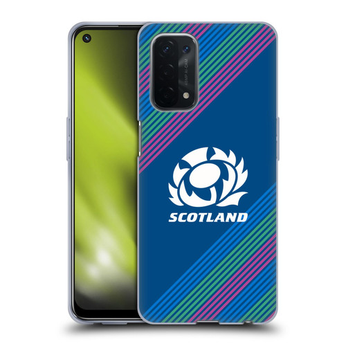 Scotland Rugby Graphics Stripes Soft Gel Case for OPPO A54 5G