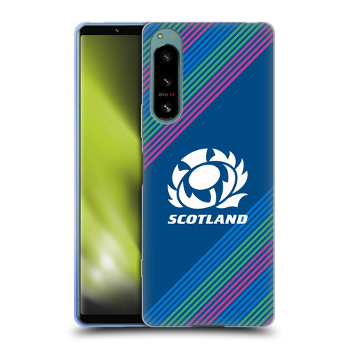 Scotland Rugby Graphics Stripes Soft Gel Case for Sony Xperia 5 IV