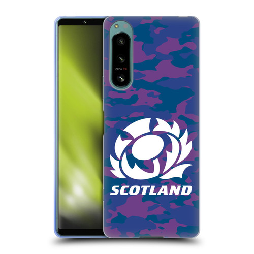 Scotland Rugby Logo 2 Camouflage Soft Gel Case for Sony Xperia 5 IV