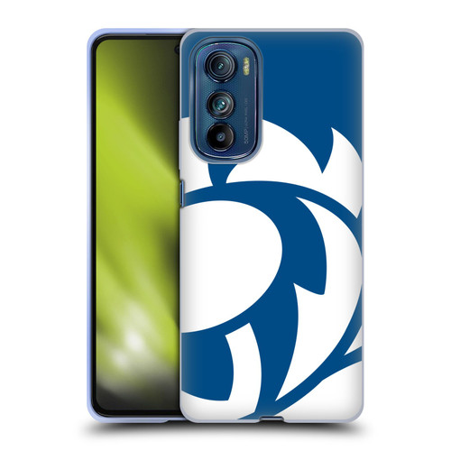 Scotland Rugby Oversized Thistle Saltire Blue Soft Gel Case for Motorola Edge 30