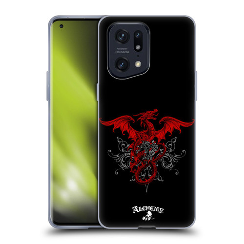 Alchemy Gothic Dragon Draco Rosa Soft Gel Case for OPPO Find X5 Pro