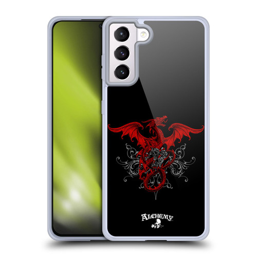 Alchemy Gothic Dragon Draco Rosa Soft Gel Case for Samsung Galaxy S21+ 5G