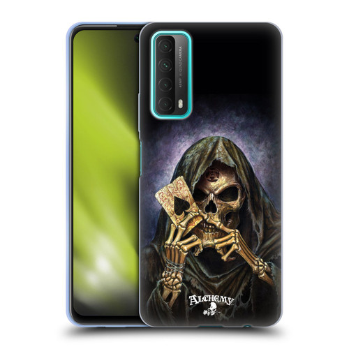 Alchemy Gothic Skull And Cards Reaper's Ace Soft Gel Case for Huawei P Smart (2021)
