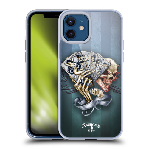 Alchemy Gothic Skull And Cards Read 'Em And Weep Soft Gel Case for Apple iPhone 12 / iPhone 12 Pro
