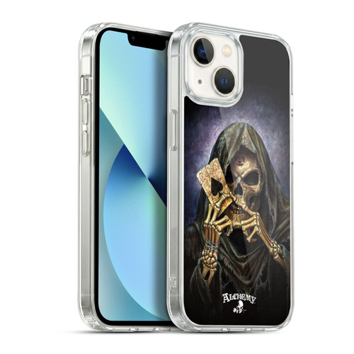 Alchemy Gothic Skull And Cards Reaper's Ace Soft Gel Case for Apple iPhone 13