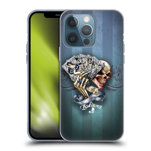 Alchemy Gothic Skull And Cards Read 'Em And Weep Soft Gel Case for Apple iPhone 13 Pro