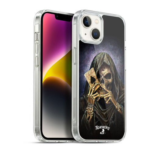 Alchemy Gothic Skull And Cards Reaper's Ace Soft Gel Case for Apple iPhone 14 Plus & MagSafe