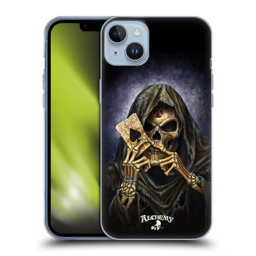 Alchemy Gothic Skull And Cards Reaper's Ace Soft Gel Case for Apple iPhone 14 Plus