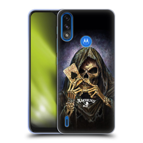 Alchemy Gothic Skull And Cards Reaper's Ace Soft Gel Case for Motorola Moto E7 Power / Moto E7i Power