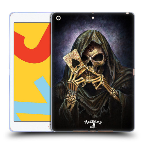 Alchemy Gothic Skull And Cards Reaper's Ace Soft Gel Case for Apple iPad 10.2 2019/2020/2021