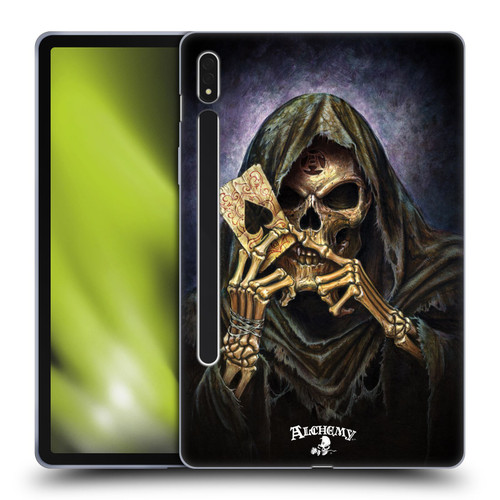 Alchemy Gothic Skull And Cards Reaper's Ace Soft Gel Case for Samsung Galaxy Tab S8