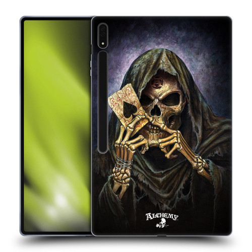 Alchemy Gothic Skull And Cards Reaper's Ace Soft Gel Case for Samsung Galaxy Tab S8 Ultra