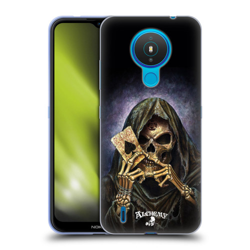 Alchemy Gothic Skull And Cards Reaper's Ace Soft Gel Case for Nokia 1.4