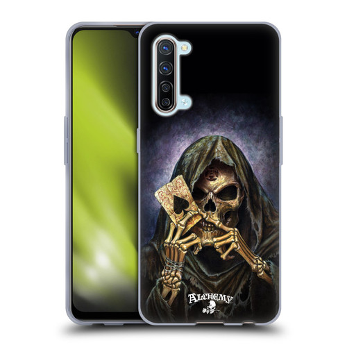 Alchemy Gothic Skull And Cards Reaper's Ace Soft Gel Case for OPPO Find X2 Lite 5G