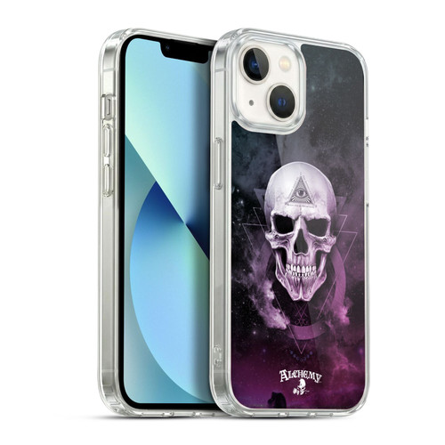 Alchemy Gothic Skull The Void Geometric Soft Gel Case for Apple iPhone 13