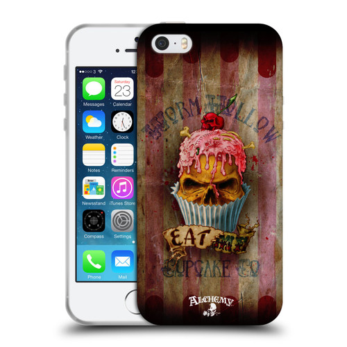 Alchemy Gothic Skull Eat Me Cupcake Soft Gel Case for Apple iPhone 5 / 5s / iPhone SE 2016