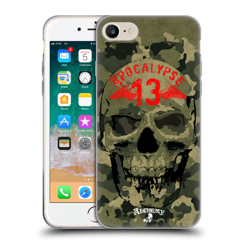 Alchemy Gothic Skull Camo Skull Soft Gel Case for Apple iPhone 7 / 8 / SE 2020 & 2022