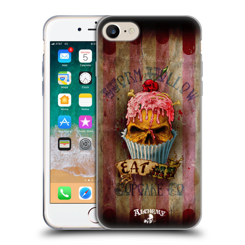 Alchemy Gothic Skull Eat Me Cupcake Soft Gel Case for Apple iPhone 7 / 8 / SE 2020 & 2022