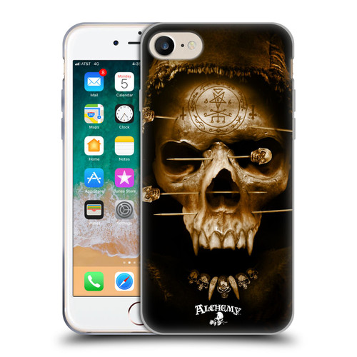 Alchemy Gothic Skull Death Fetish Soft Gel Case for Apple iPhone 7 / 8 / SE 2020 & 2022
