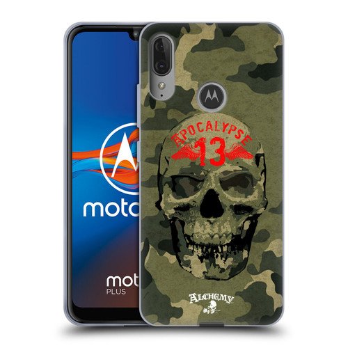 Alchemy Gothic Skull Camo Skull Soft Gel Case for Motorola Moto E6 Plus