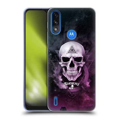 Alchemy Gothic Skull The Void Geometric Soft Gel Case for Motorola Moto E7 Power / Moto E7i Power