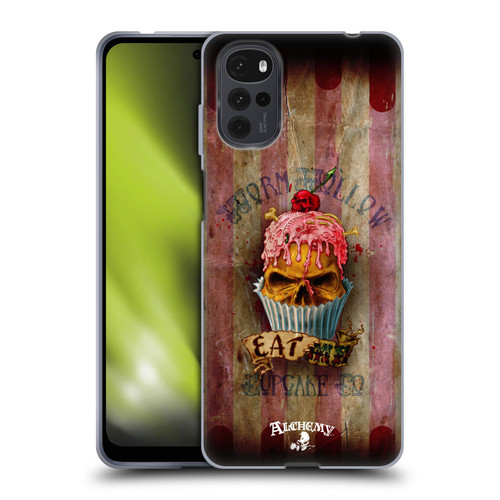 Alchemy Gothic Skull Eat Me Cupcake Soft Gel Case for Motorola Moto G22