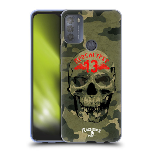 Alchemy Gothic Skull Camo Skull Soft Gel Case for Motorola Moto G50