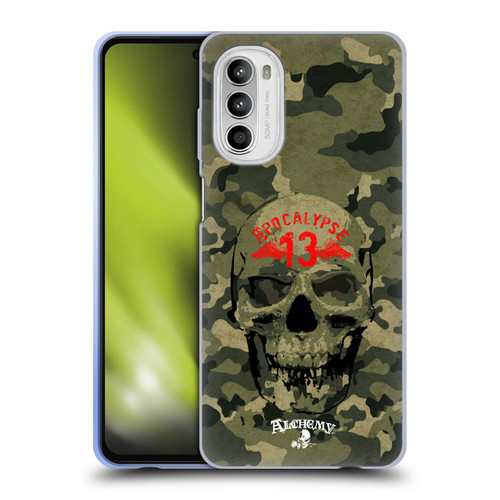 Alchemy Gothic Skull Camo Skull Soft Gel Case for Motorola Moto G52