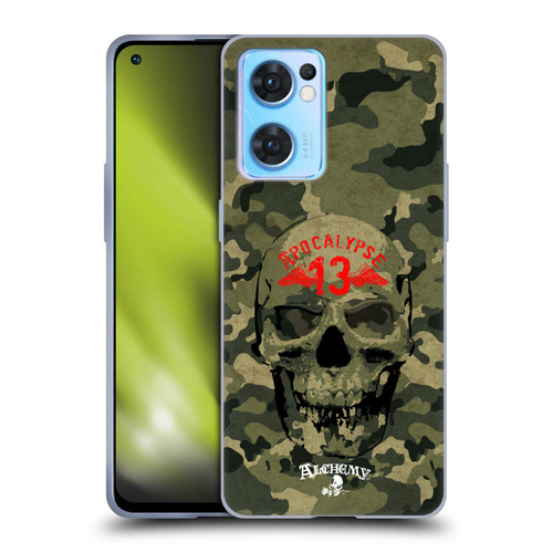 Alchemy Gothic Skull Camo Skull Soft Gel Case for OPPO Reno7 5G / Find X5 Lite