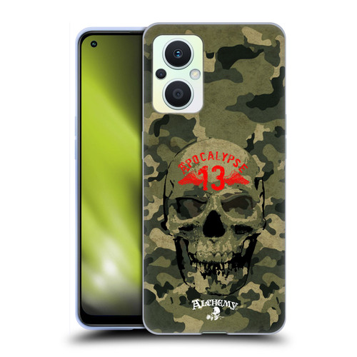 Alchemy Gothic Skull Camo Skull Soft Gel Case for OPPO Reno8 Lite