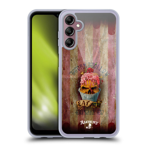 Alchemy Gothic Skull Eat Me Cupcake Soft Gel Case for Samsung Galaxy A14 5G