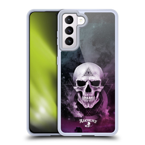 Alchemy Gothic Skull The Void Geometric Soft Gel Case for Samsung Galaxy S21 5G