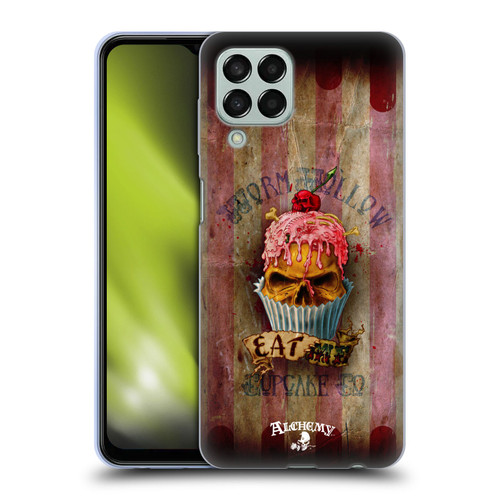 Alchemy Gothic Skull Eat Me Cupcake Soft Gel Case for Samsung Galaxy M33 (2022)