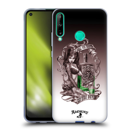 Alchemy Gothic Woman Devil's Green Dew Soft Gel Case for Huawei P40 lite E
