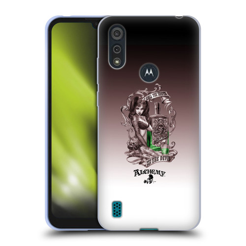 Alchemy Gothic Woman Devil's Green Dew Soft Gel Case for Motorola Moto E6s (2020)