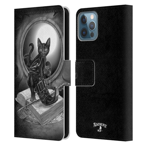 Alchemy Gothic Cats Midnight Mischief Leather Book Wallet Case Cover For Apple iPhone 12 / iPhone 12 Pro