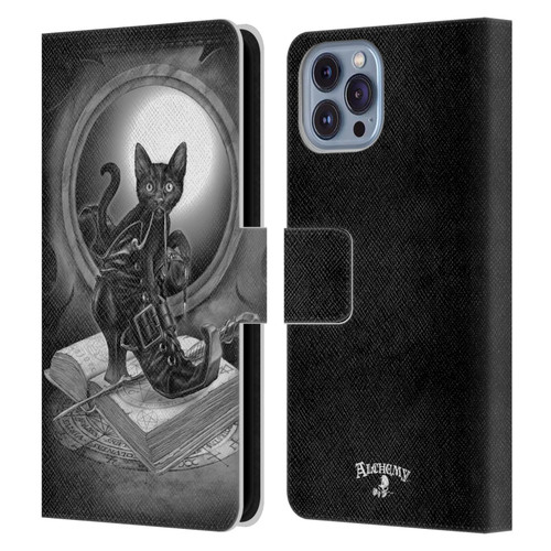 Alchemy Gothic Cats Midnight Mischief Leather Book Wallet Case Cover For Apple iPhone 14