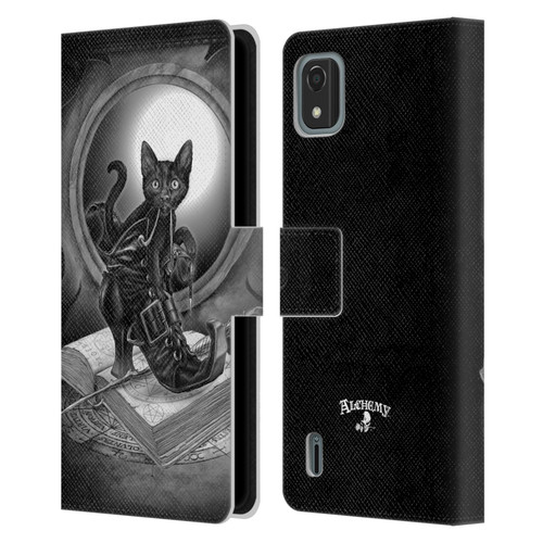 Alchemy Gothic Cats Midnight Mischief Leather Book Wallet Case Cover For Nokia C2 2nd Edition