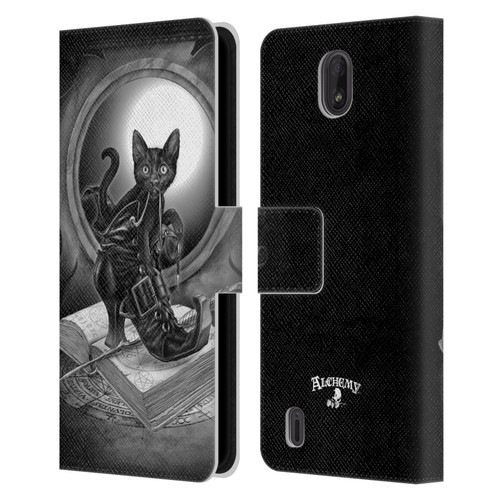 Alchemy Gothic Cats Midnight Mischief Leather Book Wallet Case Cover For Nokia C01 Plus/C1 2nd Edition