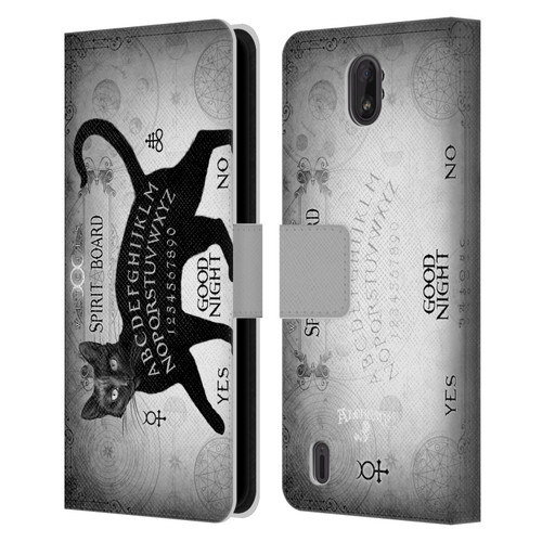 Alchemy Gothic Cats Black Cat Spirit Board Leather Book Wallet Case Cover For Nokia C01 Plus/C1 2nd Edition
