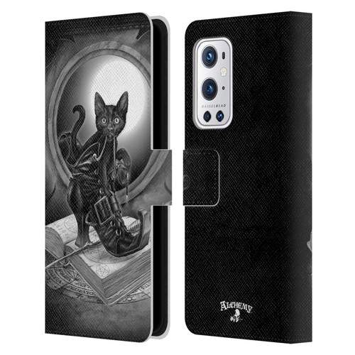 Alchemy Gothic Cats Midnight Mischief Leather Book Wallet Case Cover For OnePlus 9 Pro