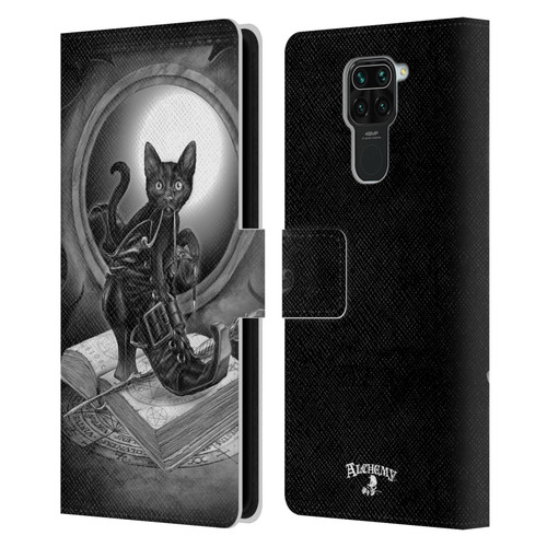 Alchemy Gothic Cats Midnight Mischief Leather Book Wallet Case Cover For Xiaomi Redmi Note 9 / Redmi 10X 4G