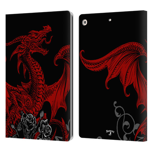 Alchemy Gothic Dragon Draco Rosa Leather Book Wallet Case Cover For Apple iPad 10.2 2019/2020/2021