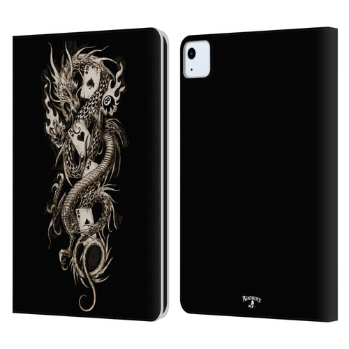 Alchemy Gothic Dragon Imperial Leather Book Wallet Case Cover For Apple iPad Air 2020 / 2022